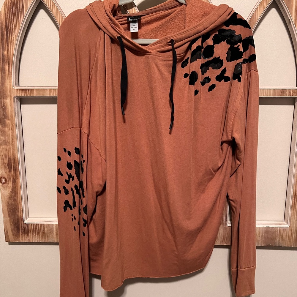 Felina Orange Oversized Long Sleeve Sweatshirt